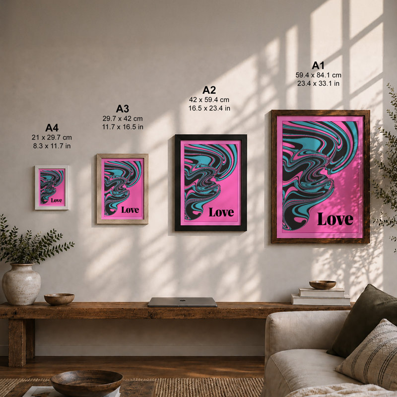 Love In Motion Modern - Print, Unframed, A2 - 59.4 x 42.0 cm