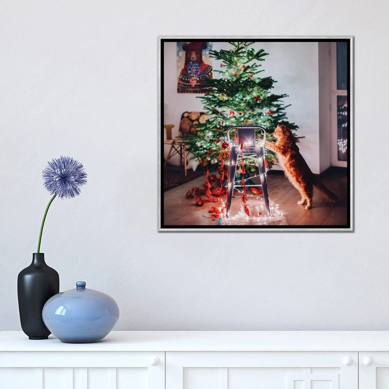 Impression « My Magic Helper II » par Hobopeeba, H 18 po x l 18 po x 1,5 po, Pas de tapis, Toile avec cadre argenté