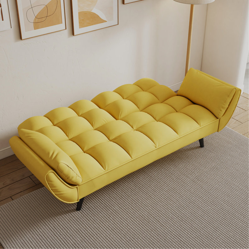 57 po jaune pour la chambre à coucher et le salon, deux, rembourré d'éponge, poids de 73,22 lb, bois massif et cadre de table artificiel 57 po, petits espaces confortables, mélange, rembourrage, postures réglables, séduisant