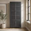 Grande armoire de rangement en métal avec 4 portes en verre et 5 tablettes latérales-955120220
