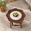 Table basse de style Mid-Century avec dessus en verre à motif craquelé en forme de pétale-652715843