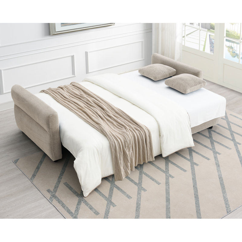 Canapé Boone avec canapé-lit et rangement, Beige