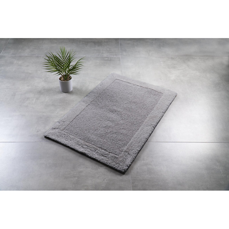 Amelie Square Bath Rug, Grey, 70cm W x 120cm L