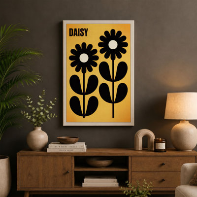 Daisy Study Mid-Century - Wrapped Canvas