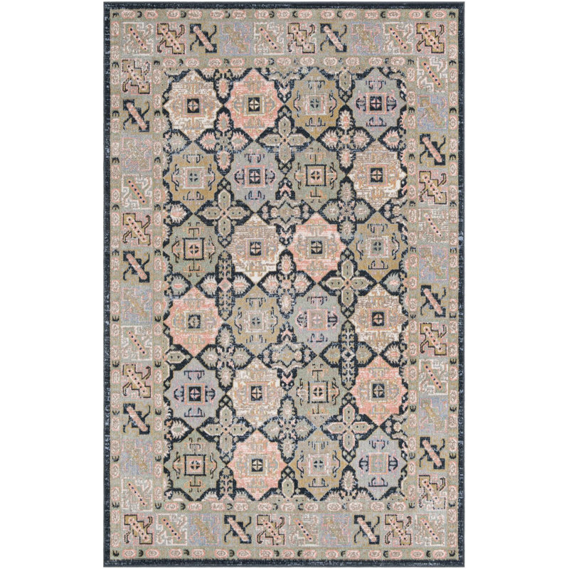 Taslin Rug, Blue, Rectangle 5'3'' x 8'