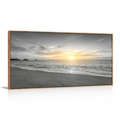 «Sunset Beach», reproduction d'art sur toile encadrée de 1 x 58 x 28 po