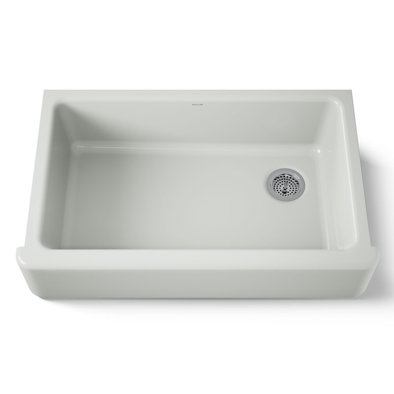 Whitehaven Self-Trimming 36" L x 22" W Farmhouse Kitchen Sink, Sea Salt
