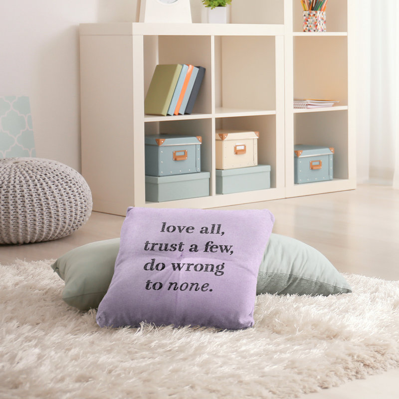 Coussin intérieur / extérieur Do No Wrong, Mauve / Noir, H 26 po x l 26 po