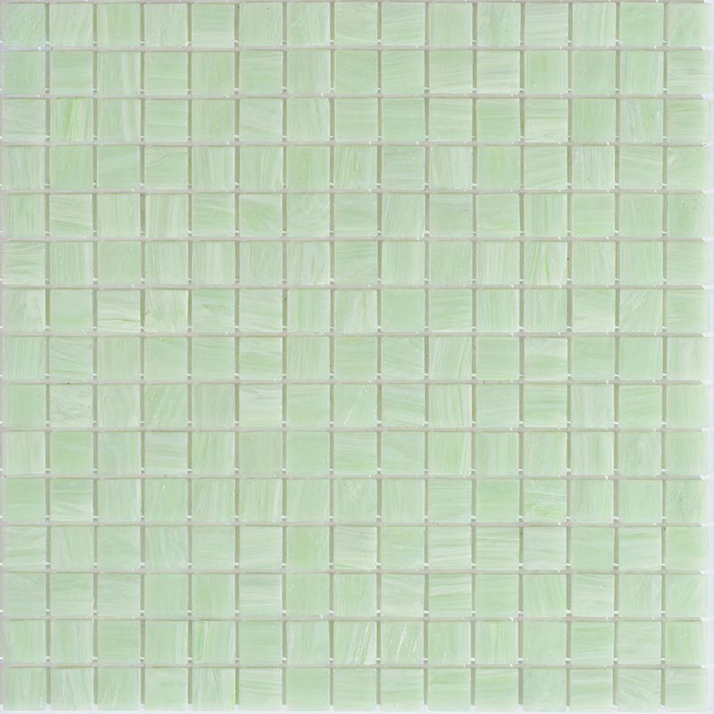 Carreau de mosaïque pour mur et plancher en verre 0,8 po x 0,8 po Celestial, Vert thé