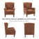 Button-Tufted Small Wingback Accent Chair with Rolled Arm and Thick Padded Cushion
