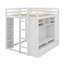 Lit mezzanine double avec tiroirs, tablettes et lumière-11540115