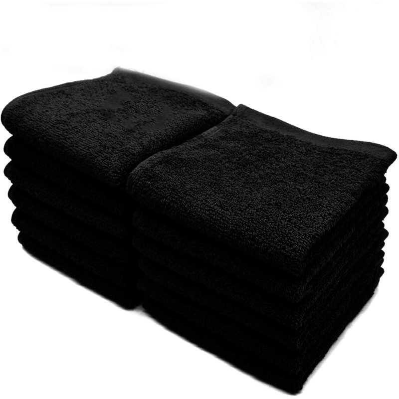 Del Mar Hand Towel, Black