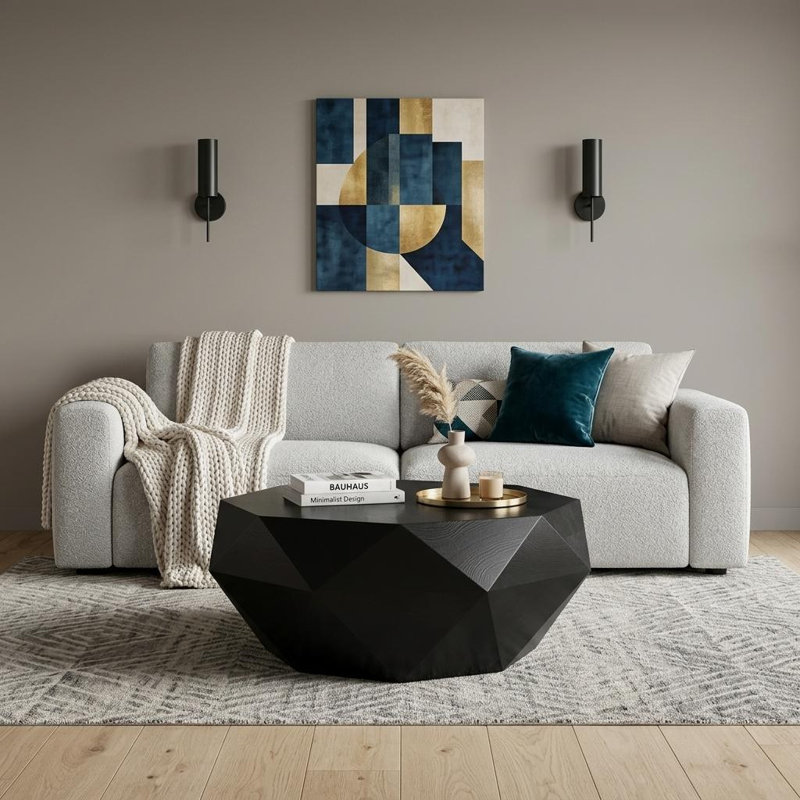 Table basse 35 po, Noir