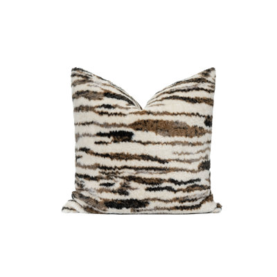 Embroidered Reversible Throw Pillow