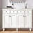 White Solid + Manufactured Wood Shoe Storage Bench