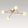 6 - Light Sputnik Glass Globe Linear Semi Flush Mount
