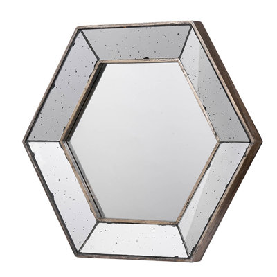 Glass Hexagon Mirror