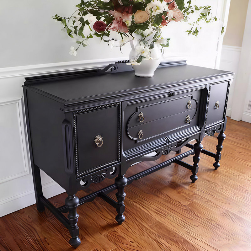 Buffet luxueux rétro de style français, H 37,4 po x l 63 po x P 19,6 po