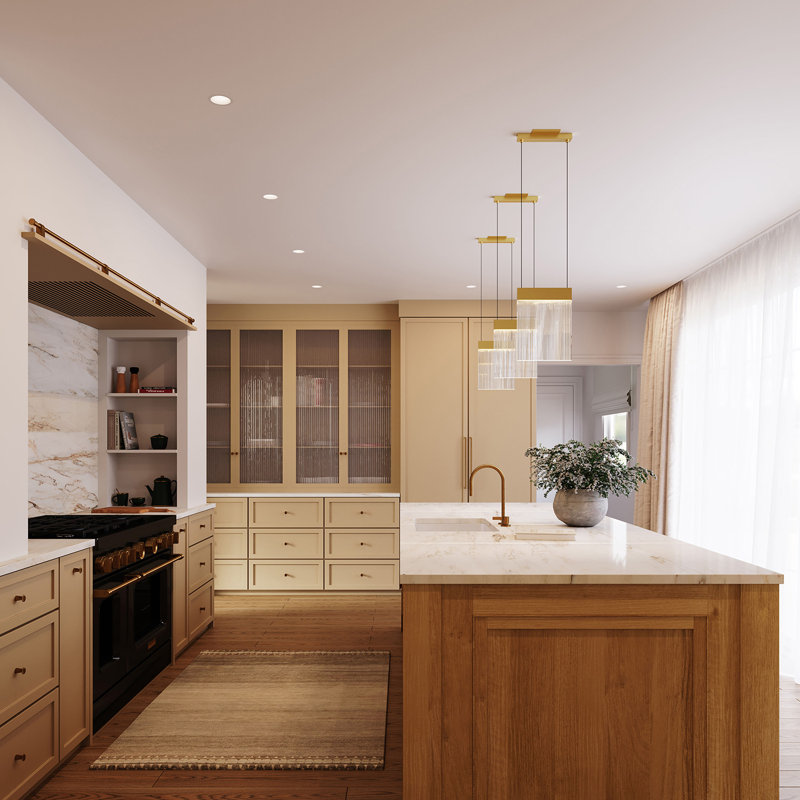 V Panels 1 - Light LED Pendant, Polished Chrome