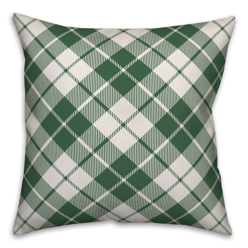  Coussin Christmas, Vert foncé, 18 po x 18 po, Intérieur