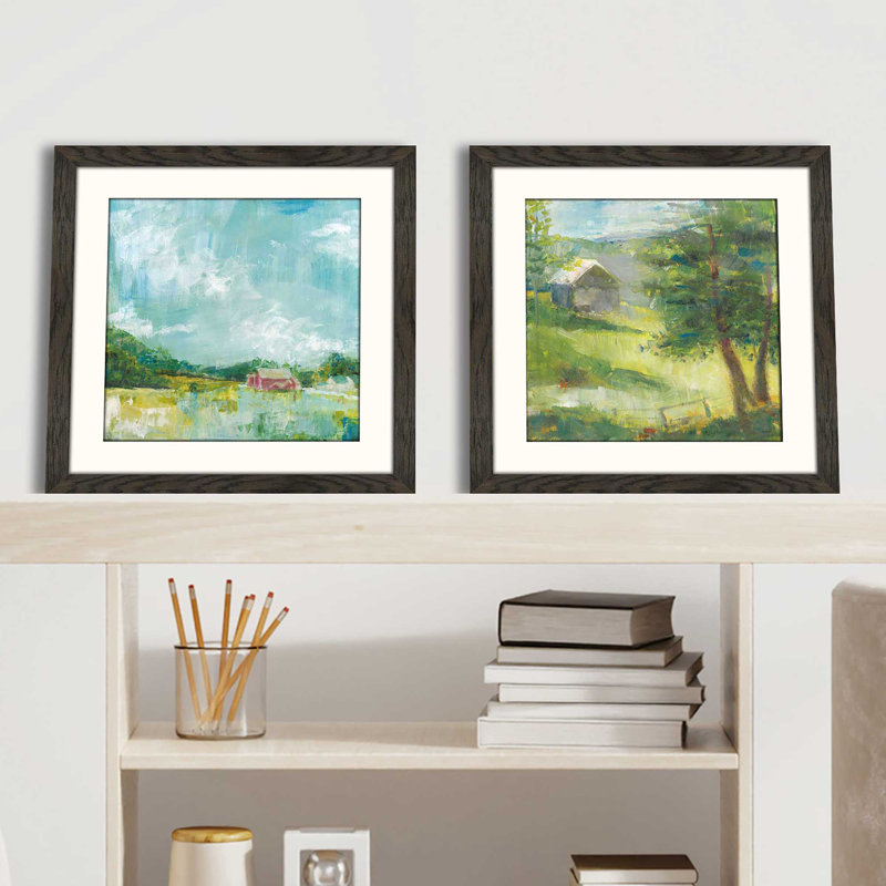Sue Schlabach «Horizon Farm», impression sous verre