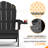 Allurine 32" W HIPS Plastic Weather Resistant Adirondack Chair with Cup Holder-539256327