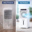 Ventilateur portatif à évaporation avec télécommande, minuterie 2/4 / 8H, 3 vitesses, modes à double brume, réservoir de 1 600 ml, débit d'air réglable de 60 ° et veilleuse, pour chambre ou dortoir