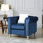 Fauteuil d'appoint en velours bleu marine Julianne-1593258122