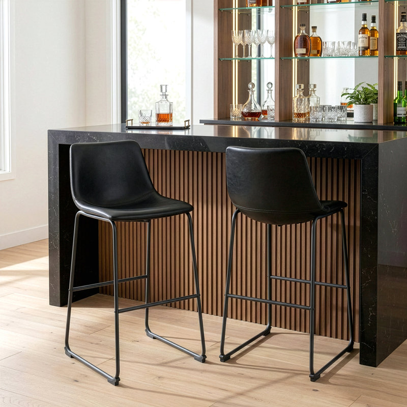 Ensemble de 2 tabourets de bar Adan, Tabouret de bar (siège d'une hauteur de 28,5 po)