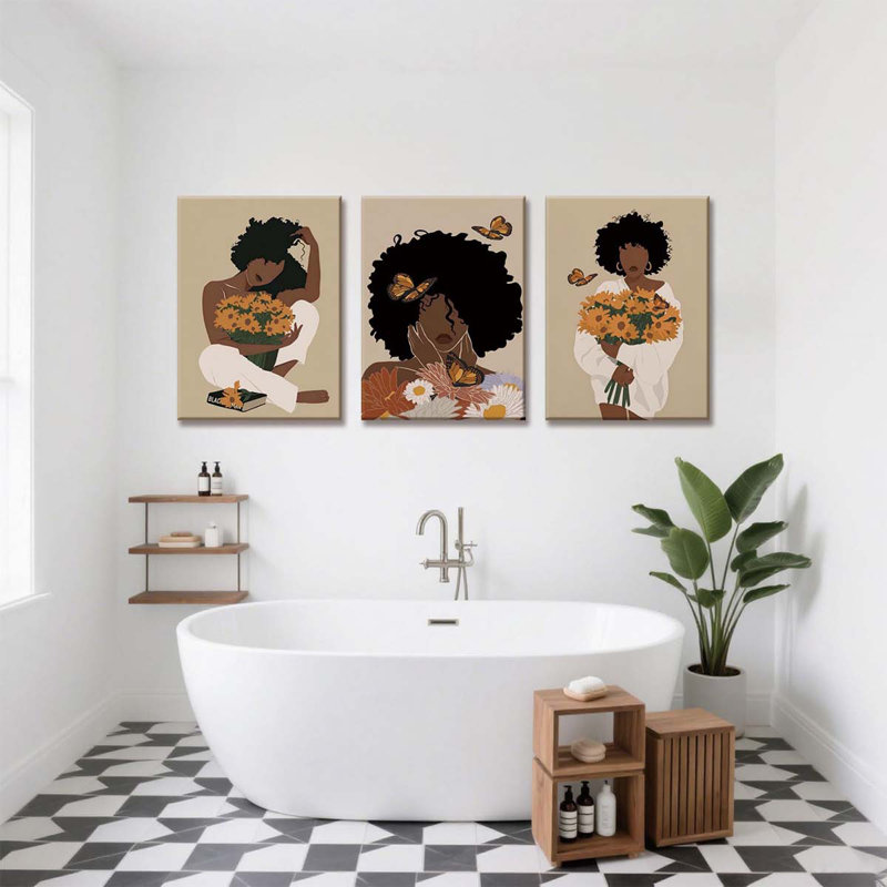 3 Piece Wrapped Canvas Print, 40 cm H x 60 cm W