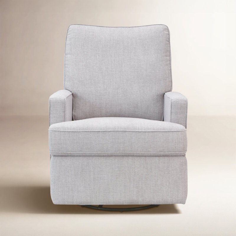 Tucker Swivel Reclining Glider, Gray Polyester Blend