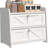 Bread Box For Kitchen Countertop, Double Layer Wooden Breadbox, Large Capacity Bread Storage Bin, Homemade Bread Storage Container