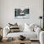 Hiver, art mural chalet enneigé-247750054