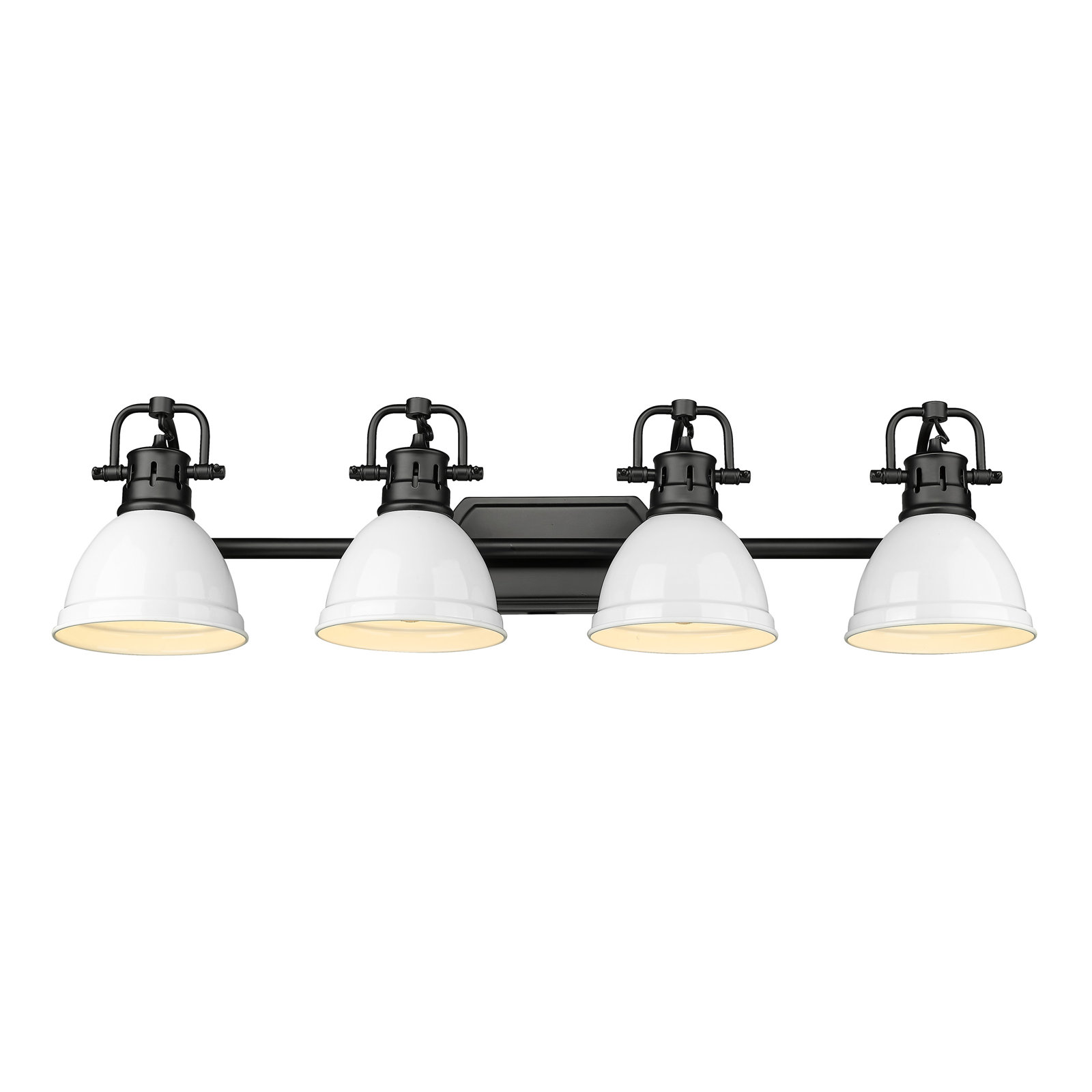 Calico 4 Light Dimmable Vanity Light, White, Matte Black