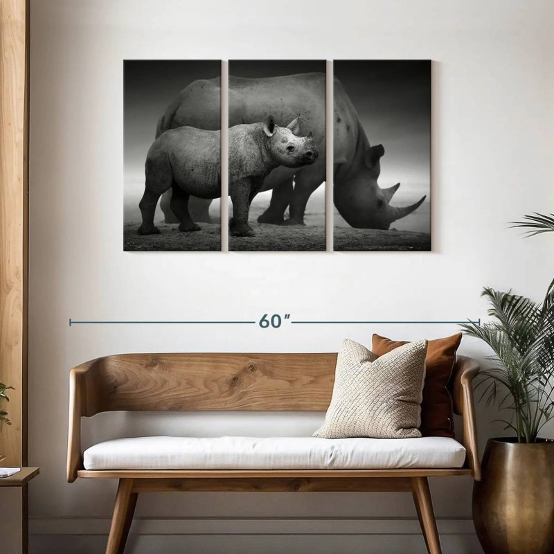 Rhinocéros de parc Bramos Etosha, H 28 po x l 45 po