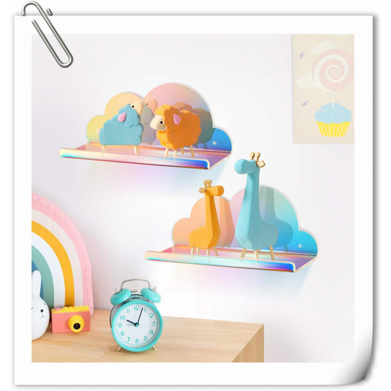 Kenyarda 2 Piece Acrylic Floating Shelf