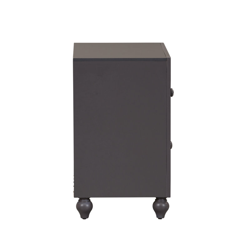 Droskyn 2 Drawer Nightstand, Gray