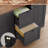 72"H Wood Storage Bookcase With File Drawers, Base Cabinet With Drawers, Black-21946502