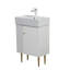 Meuble-lavabo à tablettes ouvertes 21,6 po avec évier en céramique et porte à fermeture en douceur-1971794140