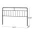 Tête de lit pour très grand lit avec structure en tube de fer, conception passepoilée, aspect noir mat, style industriel 47,87 po de hauteur, tuyau, finition, profondeur 75,13 po