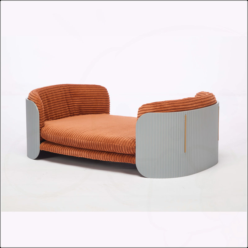Lit pour animaux de compagnie, H 10,23 po x l 33,46 po x P 20,07 po, Gris / Brun
