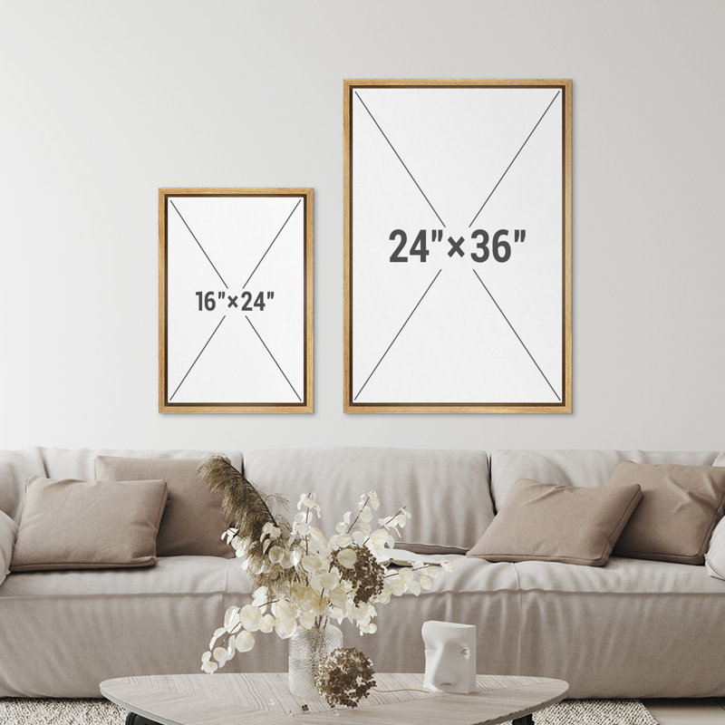 "Œuvre d'art moderne encadrée", H 36 po x l 48 po, Encadré naturel