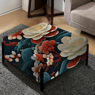 Symbole symbolique de la culture - Grand repose-pieds oriental carré