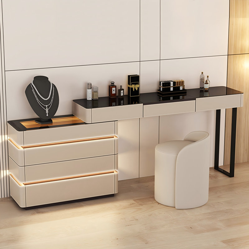Minimalist Integrated Corner Vanity Chest