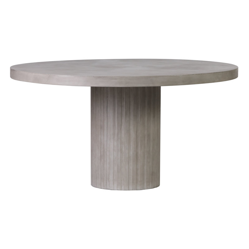 Perpetual Outdoor Round Dining Table, Slate Gray