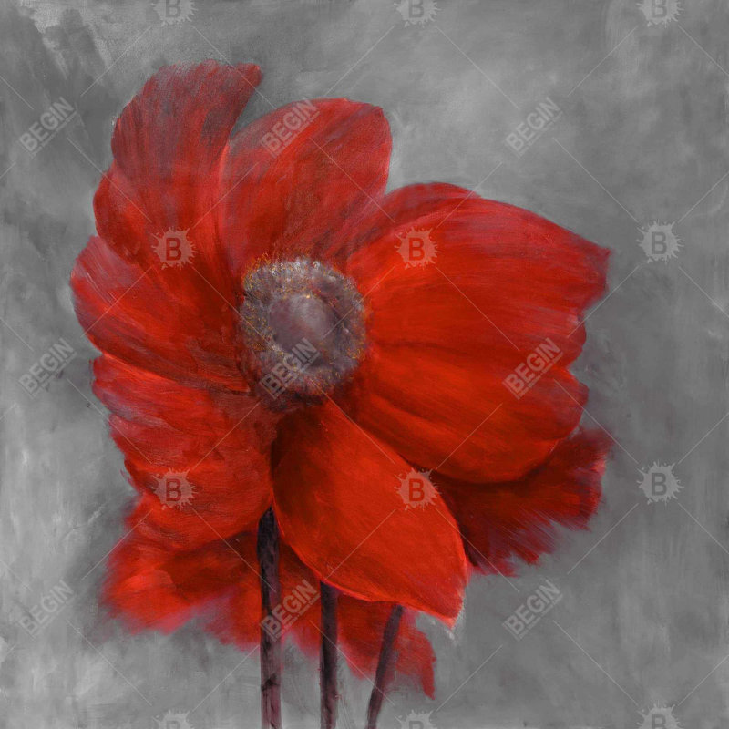 " Red Flower In The Wind "