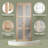 LuminaMatte™ Double Pine Wood Unfinished 3 Lite Glass Bi-Fold Door With Hardware Kit(Pantry,Closet)-114769608