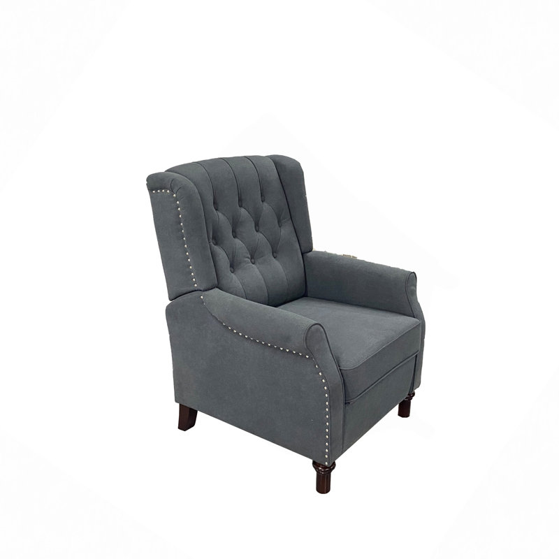 Fauteuil inclinable inclinable avec dossier réglable, Lin gris foncé