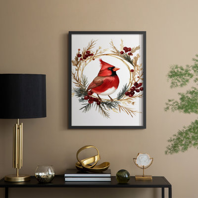 «Christmas Holiday Art CMLXV», reproduction d'art encadrée - bois massif