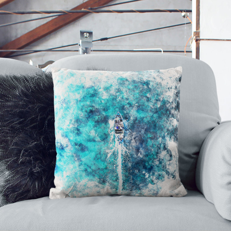 Square Throw Cushion, 40cm H x 40cm W x 15cm D